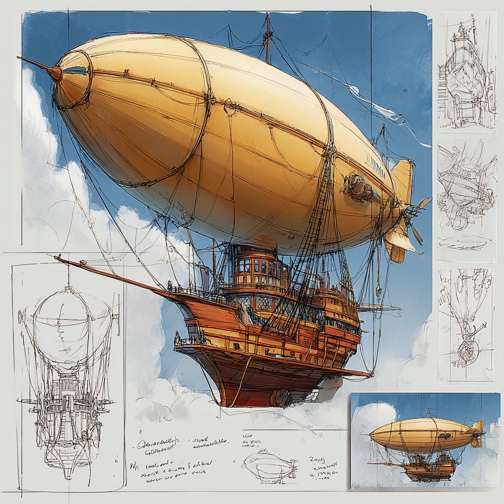 steampunk zeppelin --raw --sref 1151865433 Seedance 2.0 prompt: 15秒电影级冒险短片。多镜头剪辑。动态剪辑。 风格：蒸汽朋克奇幻...