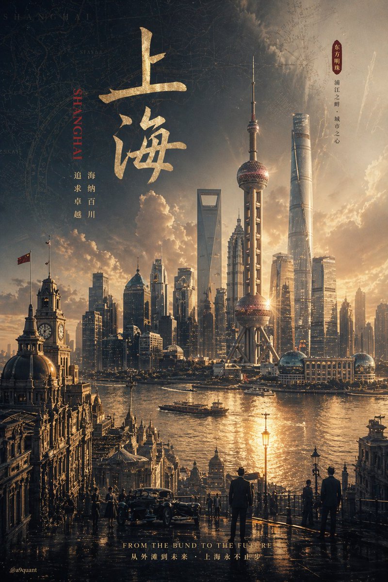 https://t.co/YiecOqAR0l 提示词： 创建一个以“中国历代皇帝排名”为主题的电影级概念海报。 AI 应仅根据该主题自动推导出整套视觉体系，包括： - 核心主体（帝王形象、宝...