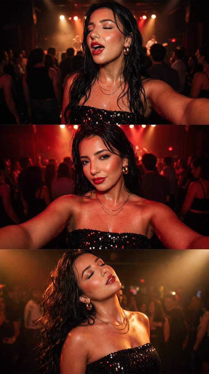 ultra-photorealistic Pinterest-core concert content, intimate club show selfie aesthetic, indie...