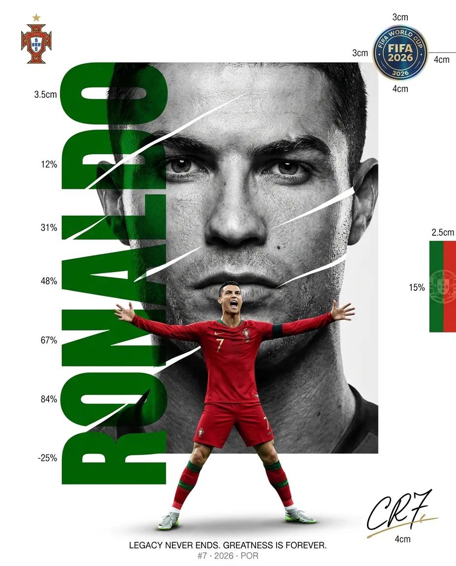 创作一张奢华版国际足联世界杯（FIFA World Cup）编辑海报。纯净白色背景。无体育场。无人群。无烟雾。无杂乱背景。极简奢华体育海报。4:5 纵向比例。 字体排版层（TYPOGRAPHY...