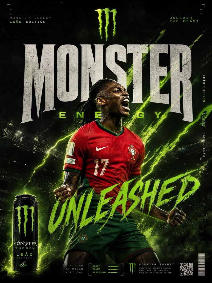 Gpt 2 images ➡️ seedance 2.0 Mini Animation Monster Energy × Rafael Leão...