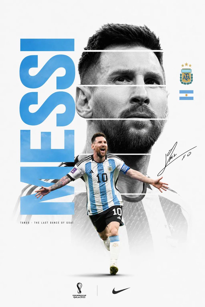 设计一张高端 FIFA 世界杯海报,以一位传奇足球巨星为主题。极简白色背景,占据画面大部分的巨型单色人物特写肖像。肖像被切分成若干水平条块,条块之间留有细窄的白色间隙,营造出现代碎片化的编辑设...