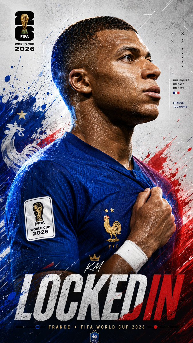 通用 FIFA 2026 世界杯 “Locked In” 海报, 超现实电影级体育海报, [PLAYER_NAME 或上传的球员], 强力侧面肖像，神情高度专注, 坚定、锁定目标、冠军心态,...