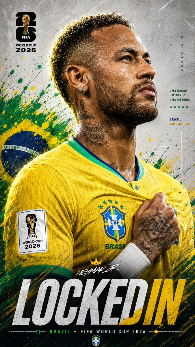 通用 FIFA 2026 世界杯 “Locked In” 海报, 超现实电影级体育海报, [PLAYER_NAME 或上传的球员], 强力侧面肖像，神情高度专注, 坚定、锁定目标、冠军心态,...