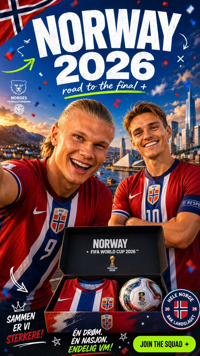 两个超光泽皮克斯风格的3D头像，代表[COUNTRY_NAME]参加2026年FIFA世界杯阵容中两位最大的现役球星。主球员以充满活力的表情向镜头倾斜，一只手臂伸出画面之外，第二位球员站在后面...
