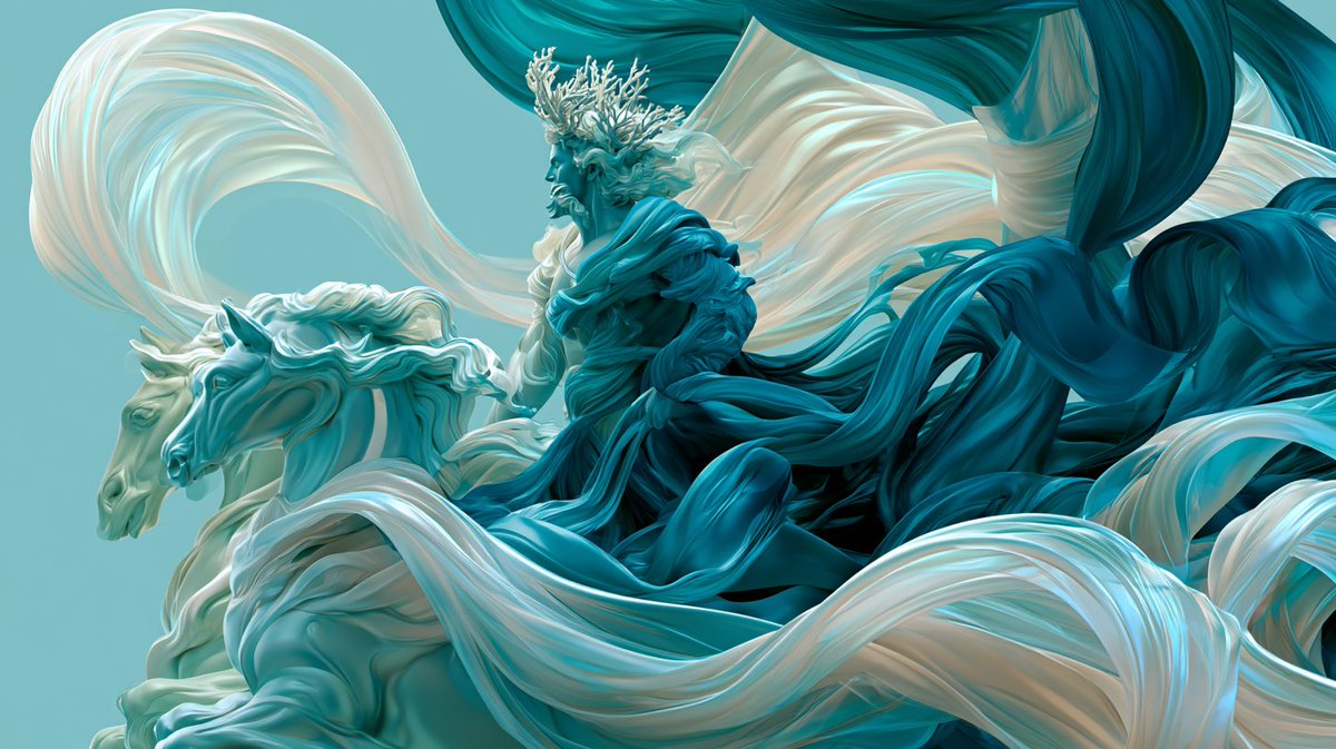 [LEGENDARY_FIGURE] 威临 [CREATURE/BEAST]，以光滑的体积感三维编辑插画风格呈现，巨大而半透明的丝绸缎带极光形态以 [COLOR1] 与 [COLOR2] 的虹...