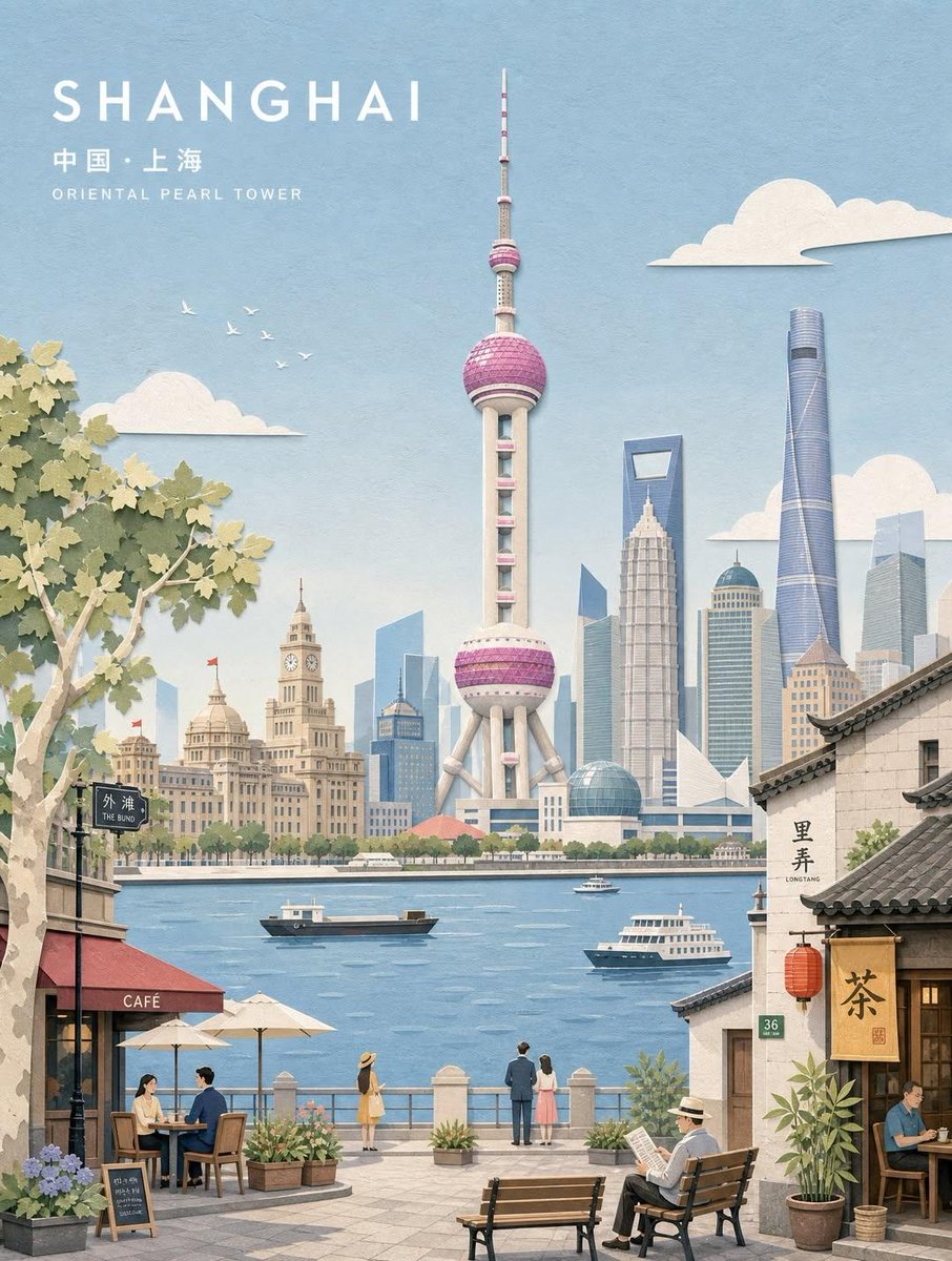 创作一幅精致的宽幅风景插画，描绘 [CITY/SUBJECT]，自然地将 [ICONIC LANDMARK] 作为主要的可识别视觉焦点融入画面。 核心风格： 将 [SUBJECT] 描绘成一个...