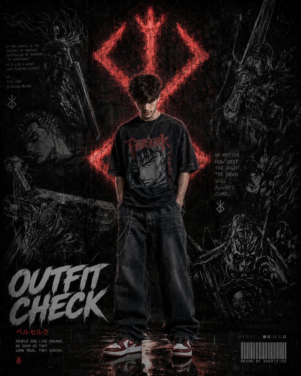 GPT Image 2 于 ChatGPT 提示 1： 一张超写实电影感动漫运动时尚海报，画面中是一位年轻的印度男子（已上传参考照片），身穿超大黑色工装裤、蓝色超大球衣、运动鞋，以充满攻击性的...
