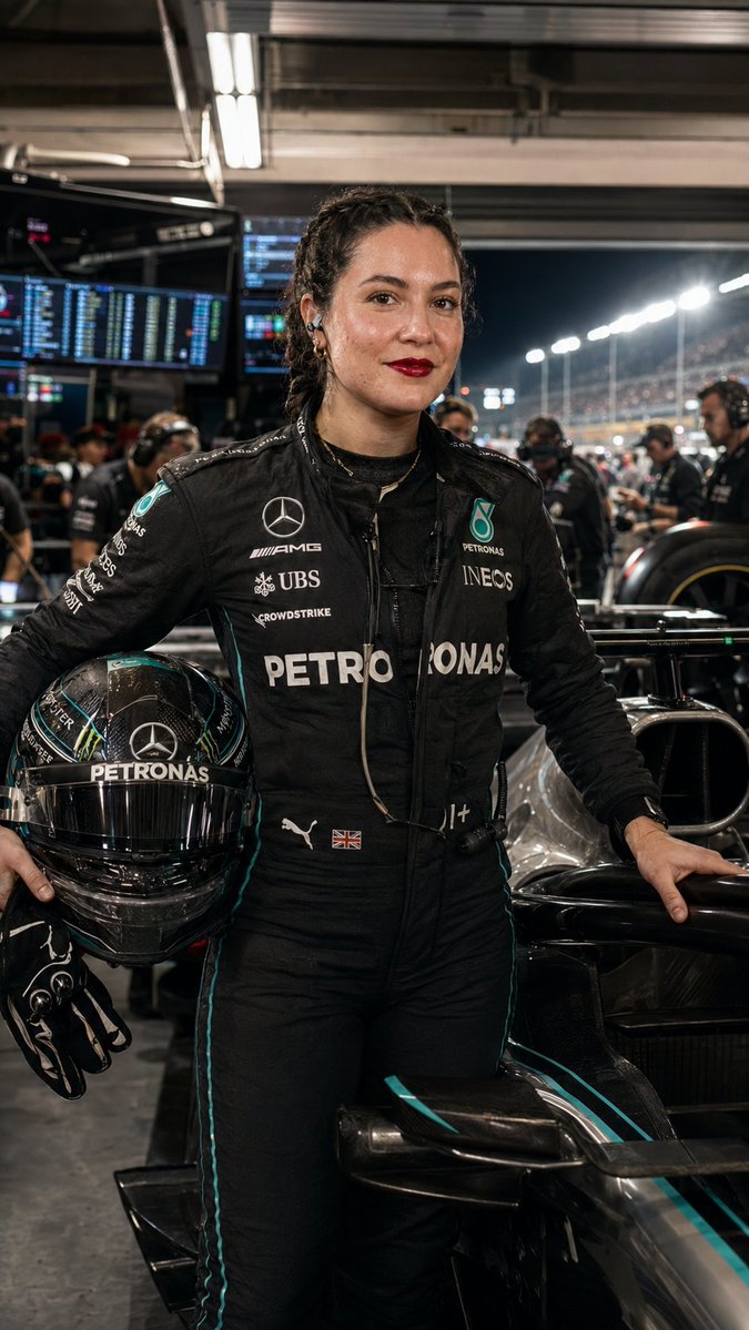 GPT Image 2 on ChatGPT THE FORMULA ONE DRIVER Prompt Share: USE THE WOMAN FROM REFERENCE IMAGE —...