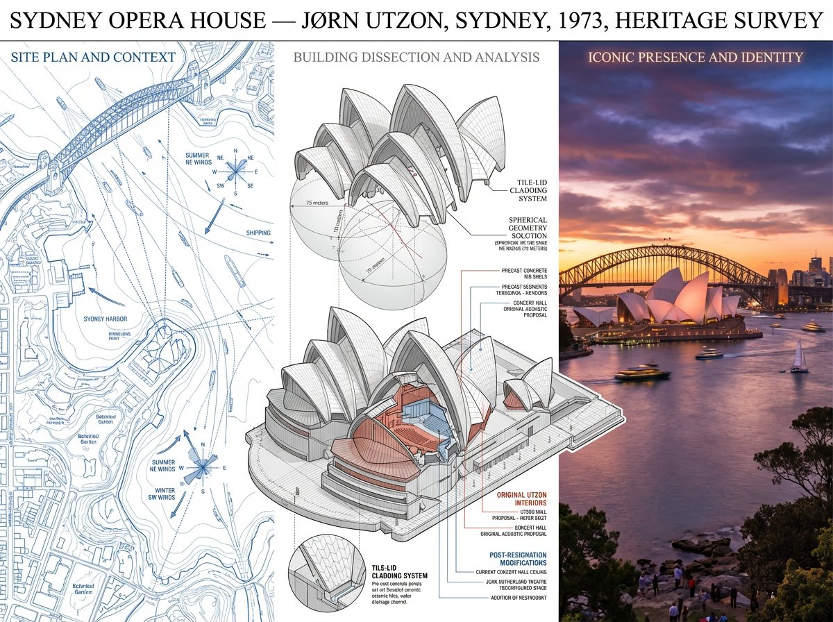 为一个 [BUILDING OR STRUCTURE]（建筑或构筑物）创建一份保护建筑师测绘图板，以 [STYLE, ARCHITECT, PERIOD]（风格、建筑师、时期）作为历史背景。将...