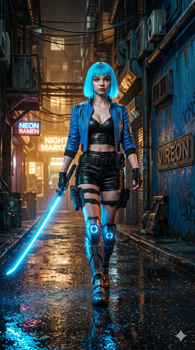 { "image_prompt": { "subject": { "appearance": "不对称白色波波头发型的年轻女性，带有淡紫色调与长侧分发片，眼线锋利，妆容柔和", "refere...