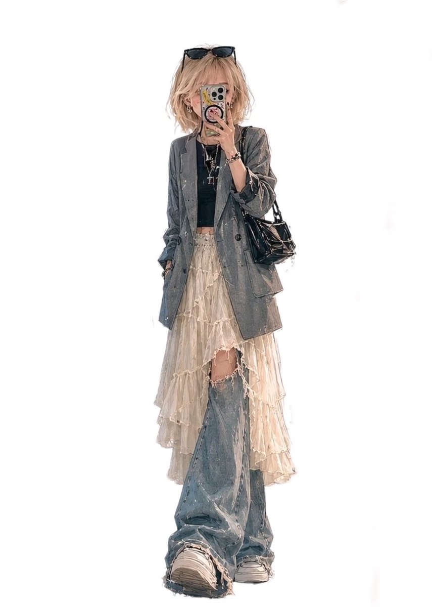 GPT Image 2 On ChatGPT Prompt (full body aesthetic fashion illustration)： A stylish anime-inspir...