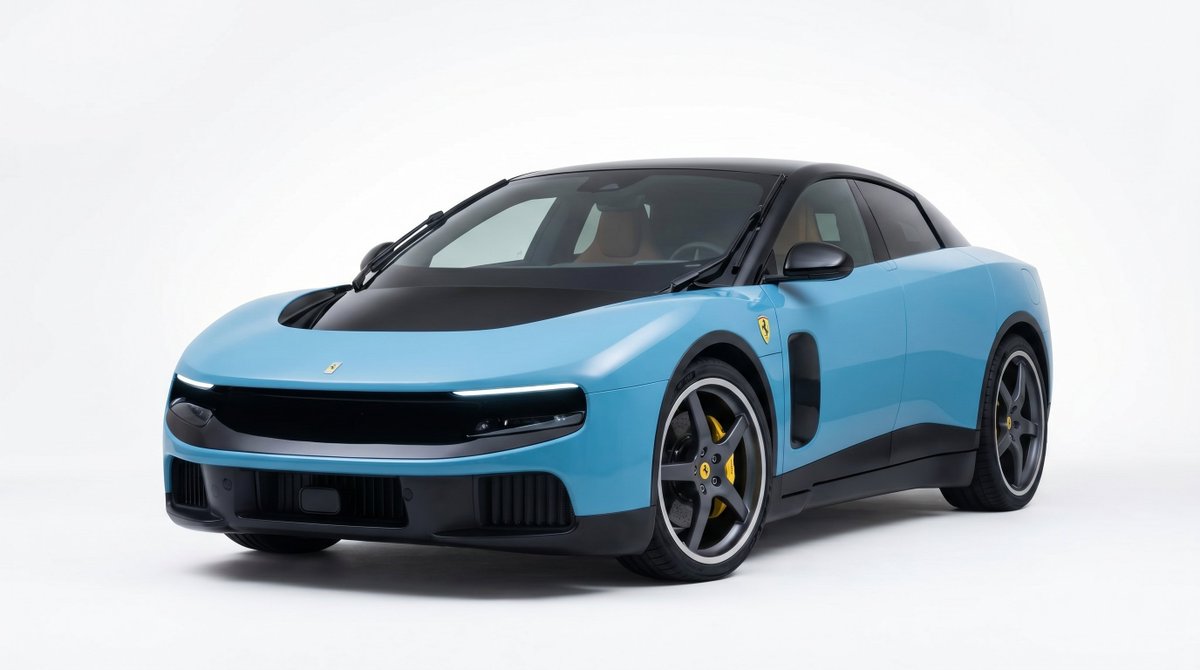 Referencias Aquí tienes 4 de las 6 imágenes generadas con Nano Banana del Ferrari Luce y el Prom...