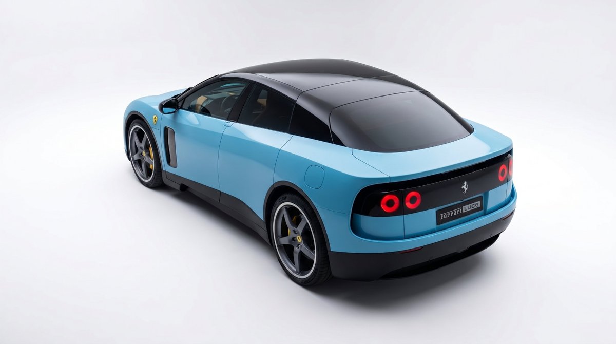 Referencias Aquí tienes 4 de las 6 imágenes generadas con Nano Banana del Ferrari Luce y el Prom...