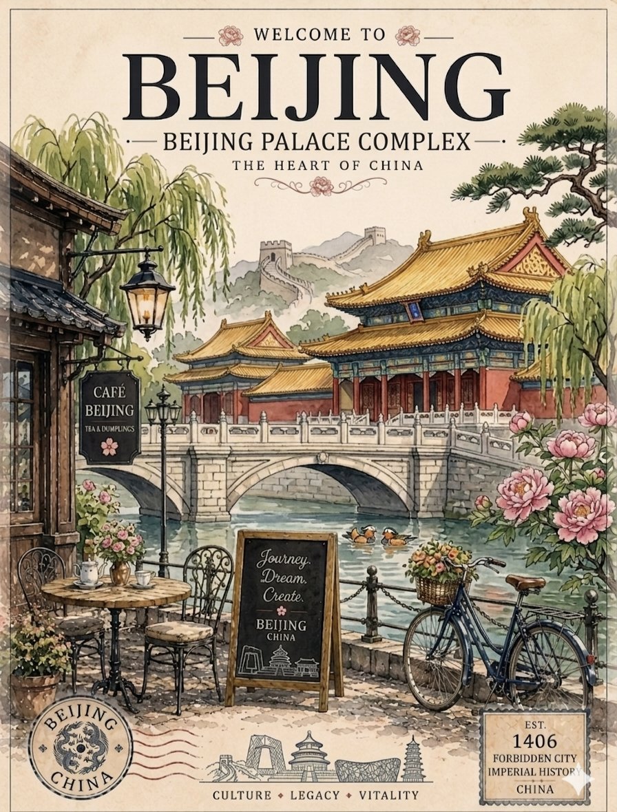一对复古风格的旅行海报，采用优雅的手绘水彩美学，饰以经典装饰性角边框和怀旧字体。 第一张海报标题为"WELCOME TO SWITZERLAND: THE ALPINE HEART OF EU...