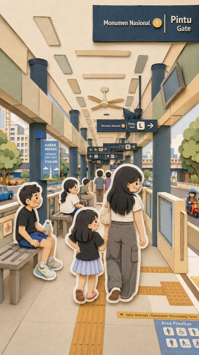可爱卡哇伊家庭旅行拼贴画，将四个不同的场景组合在一幅构图中，可爱的动漫风格父母、朋友和孩子们一起自拍和探索，手工剪纸立体场景风格，分层硬纸板和毛毡质感，微缩世界美学，温馨柔和的马卡龙色调，柔和...