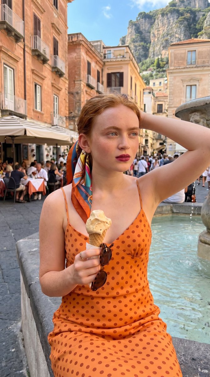 polka dot pattern realistically scaled on fabric, gelato soft serve texture, silk scarf pattern...