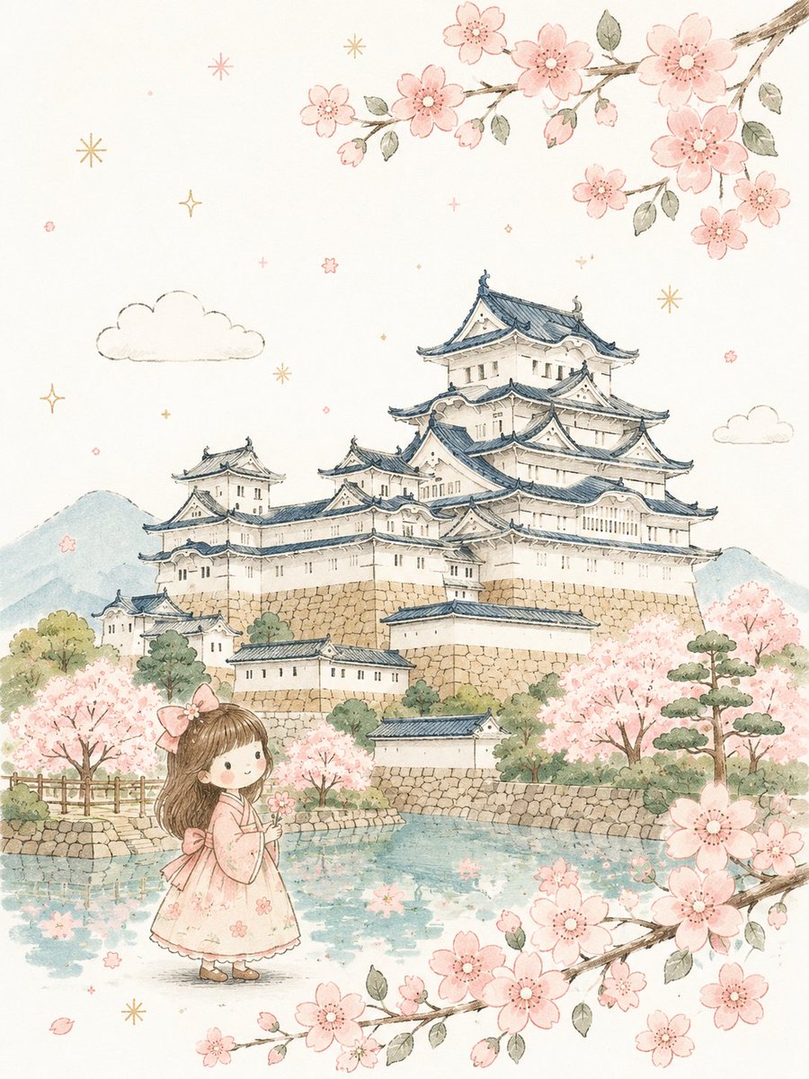 将照片转换为一幅精致简约的手绘儿童插画，呈现出柔和、奇幻的童话美学风格。使用简洁的拉长造型、纤细且不规整的手绘线条、平涂的柔和粉彩色调、极少的细节，以及可爱的玩偶式角色风格——配以红润的脸颊、...
