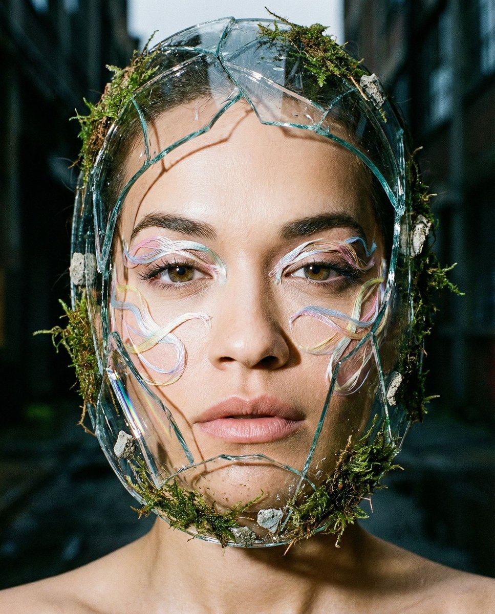 女性, The Protagonist, an avant-garde couture nomad., Universal, androgynous features, mid-20s., H...