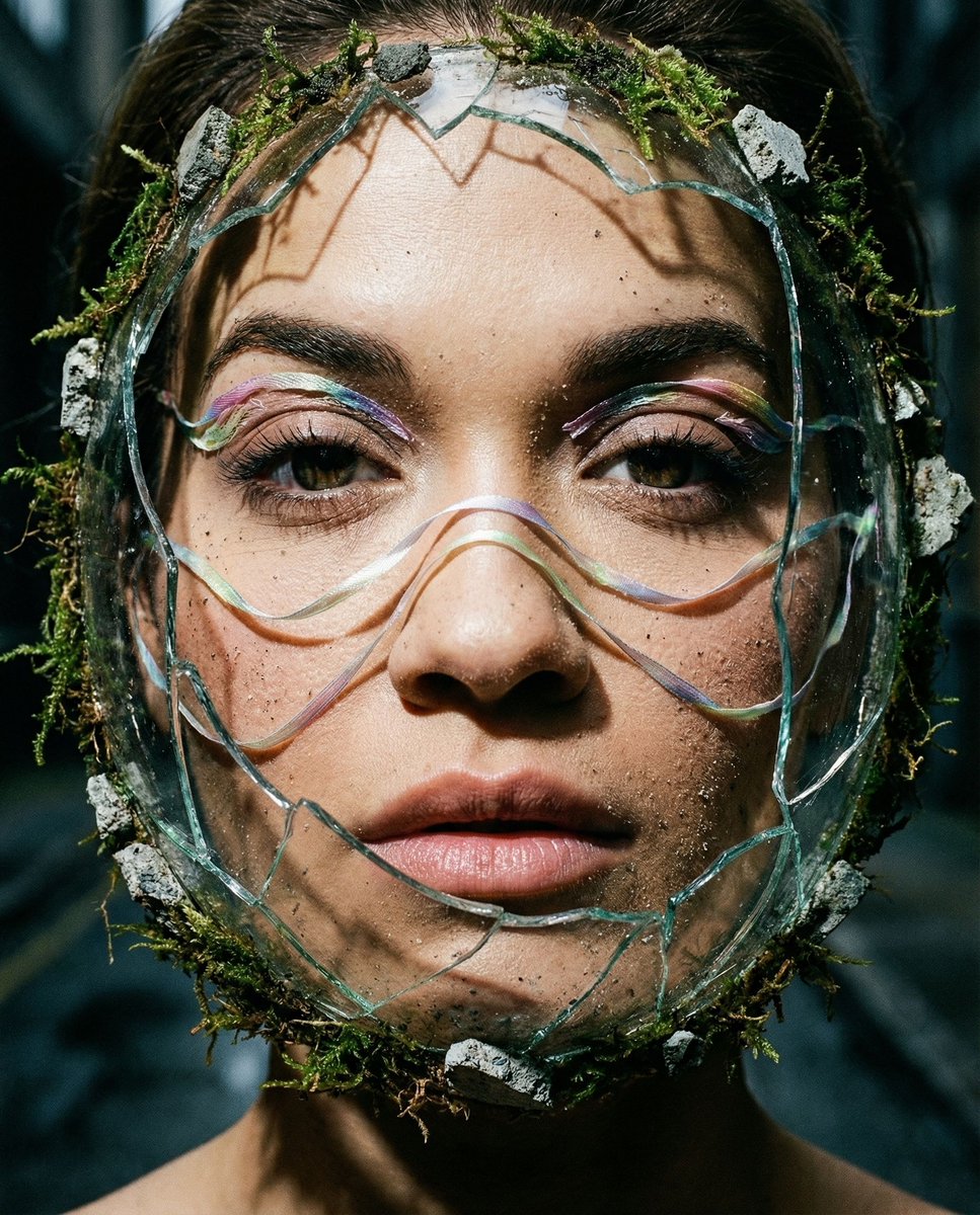女性, The Protagonist, an avant-garde couture nomad., Universal, androgynous features, mid-20s., H...