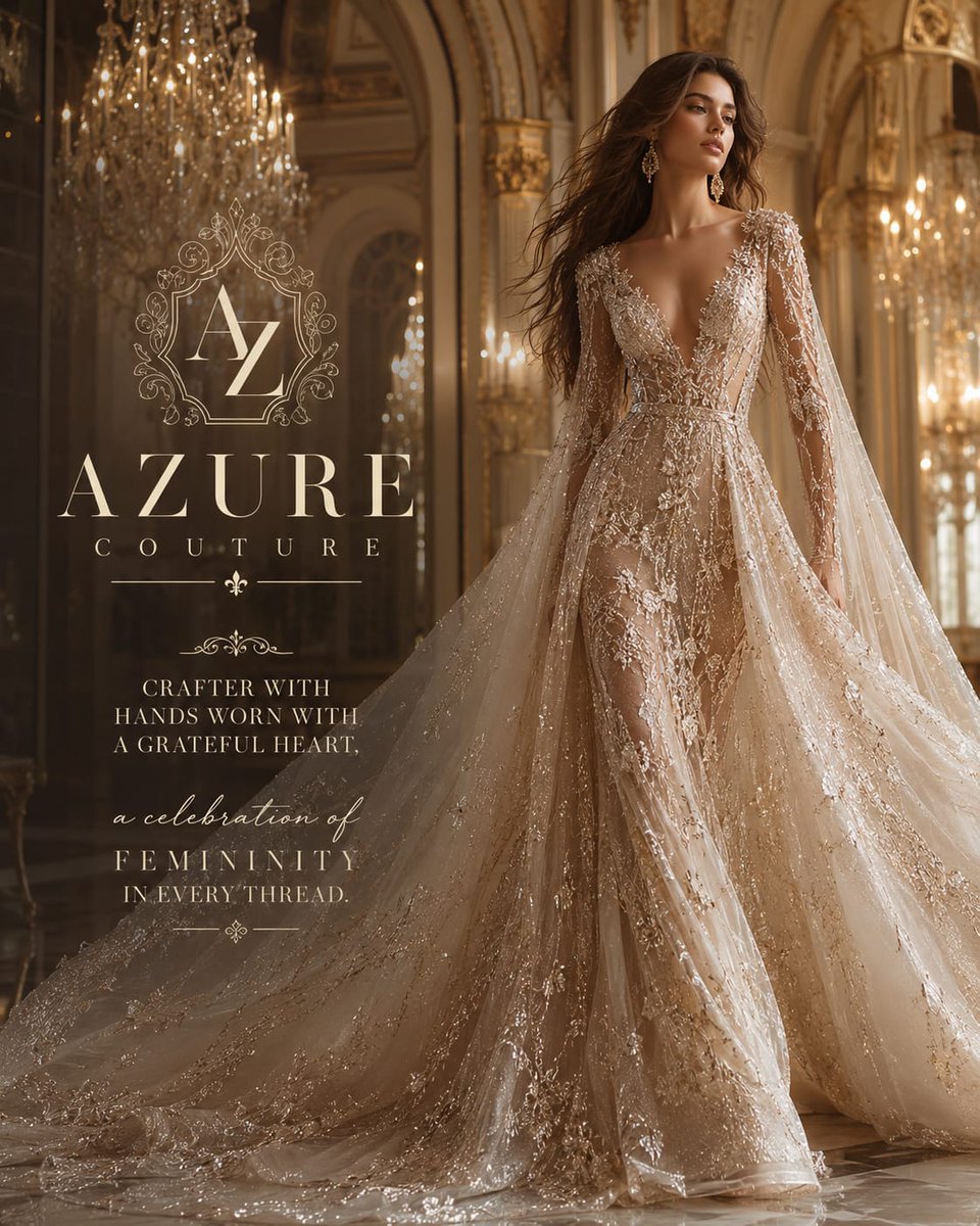 受顶级Vogue、迪奥（Dior）、Sabyasachi、艾莉・萨博（Elie Saab）以及高端平面广告启发的奢华高级定制婚纱时尚大片，核心重点是突出一位惊艳超模身着做工精湛的高级定制婚纱，...