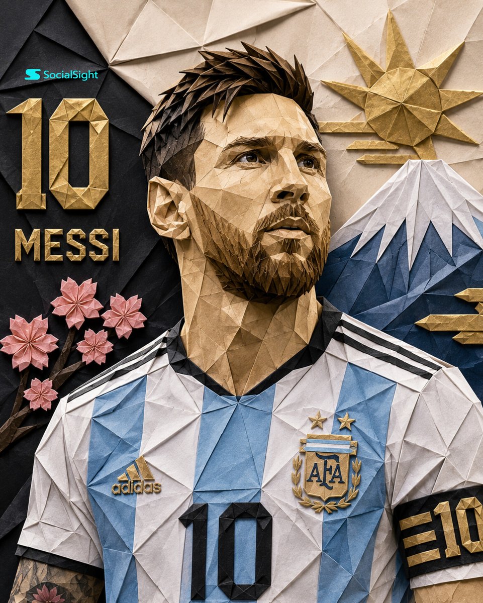 超精细折纸艺术肖像画，描绘克里斯蒂亚诺·罗纳尔多（Cristiano Ronaldo），完全由折叠纸层和几何折纸造型精心制作而成，逼真的纸张质感，带有可见的折痕和手工折叠痕迹，由错综复杂的折叠...