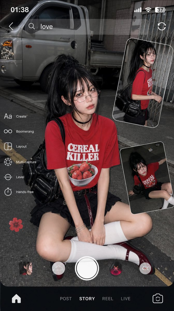 GPT Image 2.0 提示词 参考附件所示的20岁出头年轻韩国女性。面部：小巧鹅蛋脸，瓷白偏冷调韩国肌肤，又大又圆的深棕色眼睛，明显的眼下卧蚕，小巧心形唇且下唇饱满，左眼正下方有一颗小小...