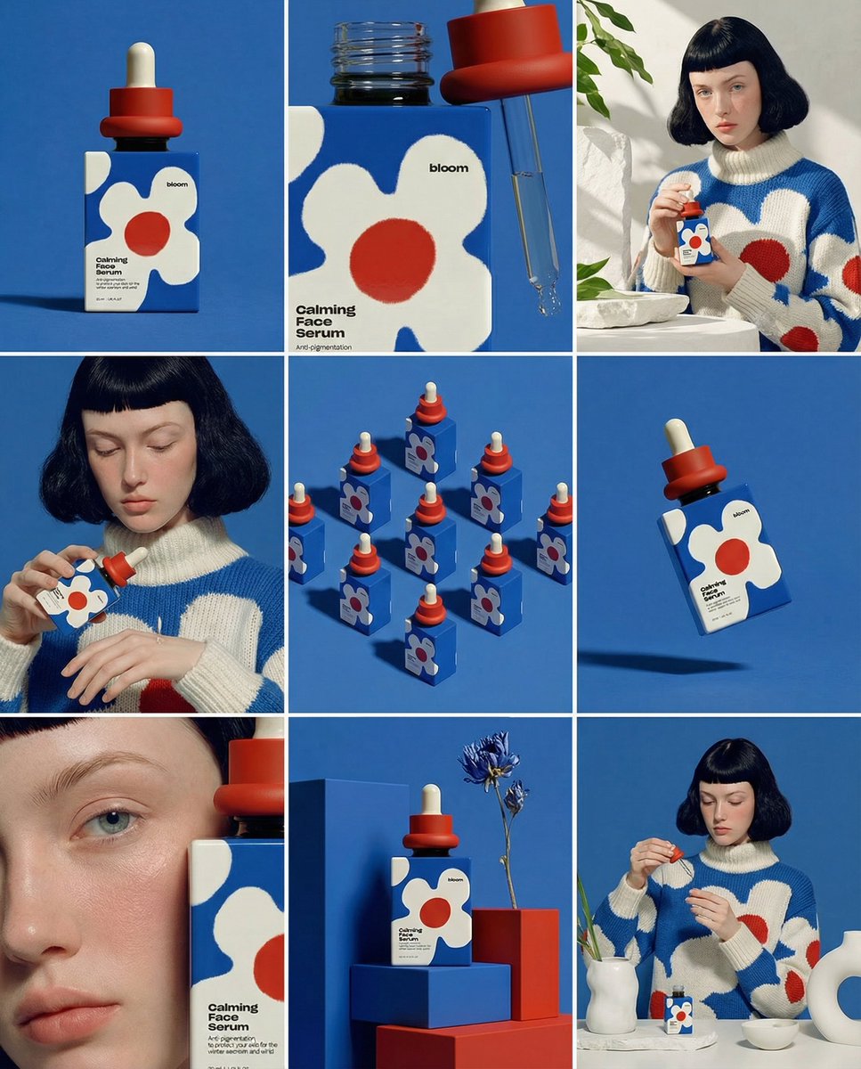 生成一张最终图片：一个干净的 3×3 分镜网格，由九个等大的画格组成，画幅比例为 4:5。 请将所附参考图作为产品来源。在全部九个画格中，保持产品、包装设计、品牌、材料、色彩、比例以及整体视觉...