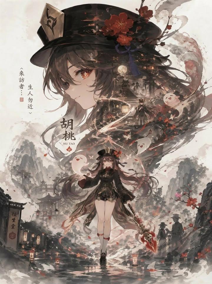 [XXX]的角色宣传海报，采用统一的竖版主视觉构图。每张海报遵循上大下小的层级式布局：上半部分以角色最具辨识度的头部、面部轮廓、面具或上半身剪影作为巨型视觉核心，形成极具识别度的剪影式主导造型...