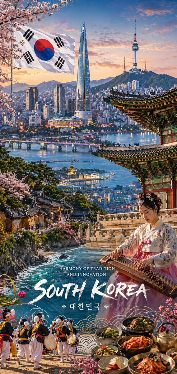 制作一张手机竖屏尺寸的壁纸，主题为( COUNTRY )之美。壁纸中需呈现该国的自然风光、地标建筑、艺术文化以及代表该国特色的图案纹样。每个部分都要整洁有序、结构分明、精准细致，整体效果不应像...