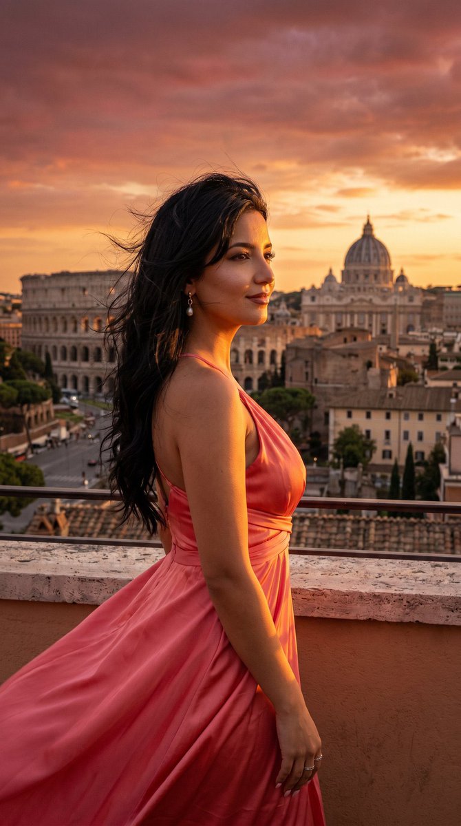 { "generation_request": { "meta_data": { "tool": "Nano Banana 2", "task_type": "rome_sunset_view...
