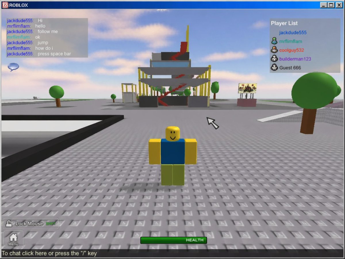 一张可以追溯到 2014 年的 Roblox 游戏内截图。（老实说，它并不符合时代特征，但其用心程度多少有些意思） https://t.co/aZayTdh3fA