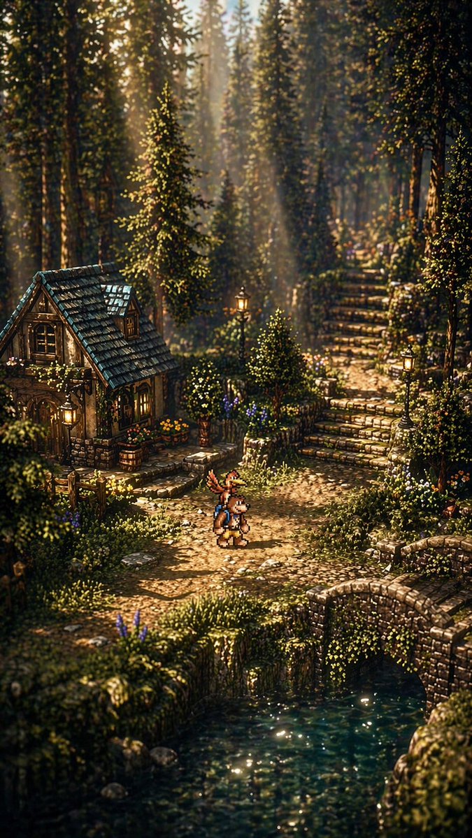 “展示《Banjo-Kazooie》如果以《八方旅人》（Octopath Traveler）的风格呈现会是什么样子” 作为加分项,我随后让 Se...