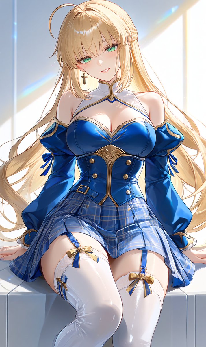Artoria Pendragon (Saber) from Fate/stay night, elegant and seductive kn...
