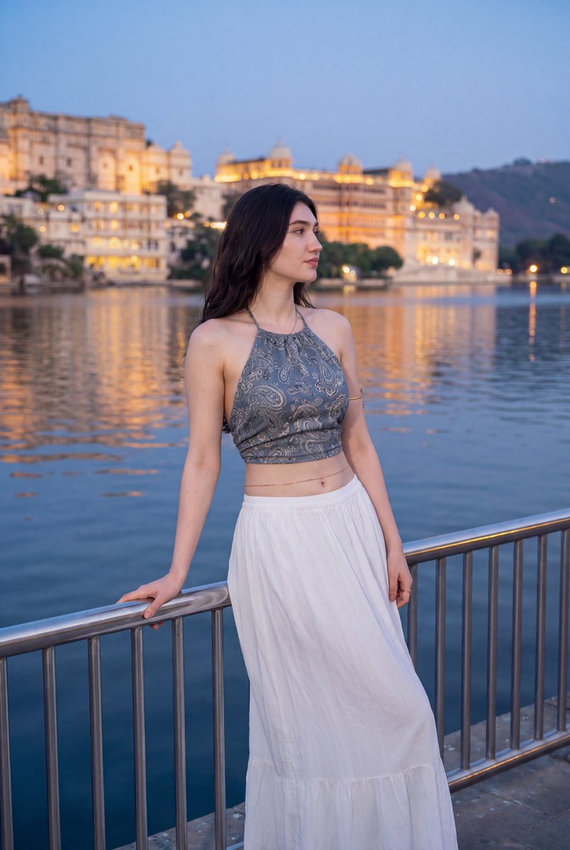 elegant, serene, sophisticated, luxury travel influencer photography, highly photorealistic, blu...