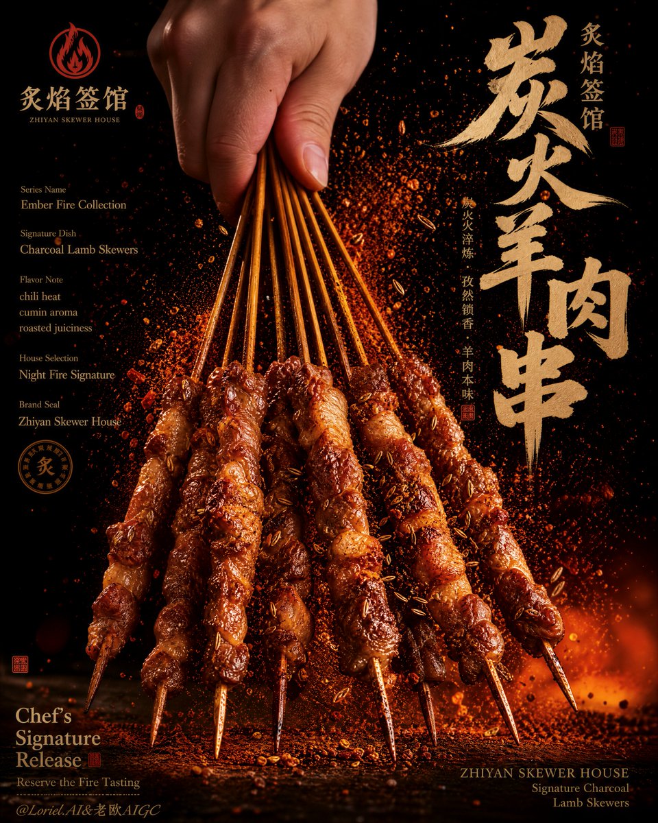 廉价街头美食宣传单，卡通肉，塑料肉质感，扭曲的手，手指解剖结构错误，微弱的香料爆炸，油腻肮脏的画面，杂乱的背景，繁忙的餐厅场景，低细节烧焦，丑陋...