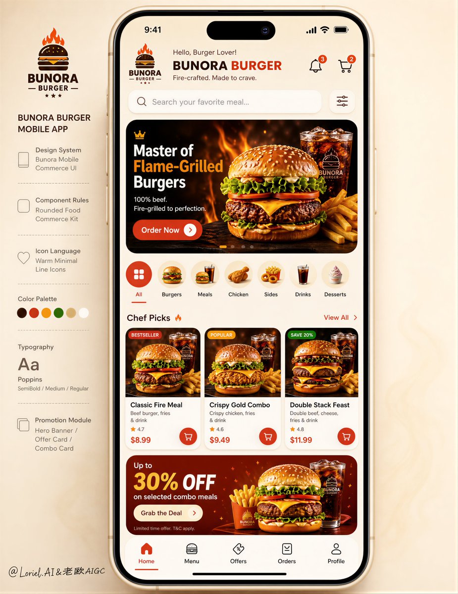 🍕点餐 App 的首页不是菜单墙，而是一条被设计好的下单路径：先勾起食欲，再缩小选择，最后让加购足够轻。 ★ hero banner befor...