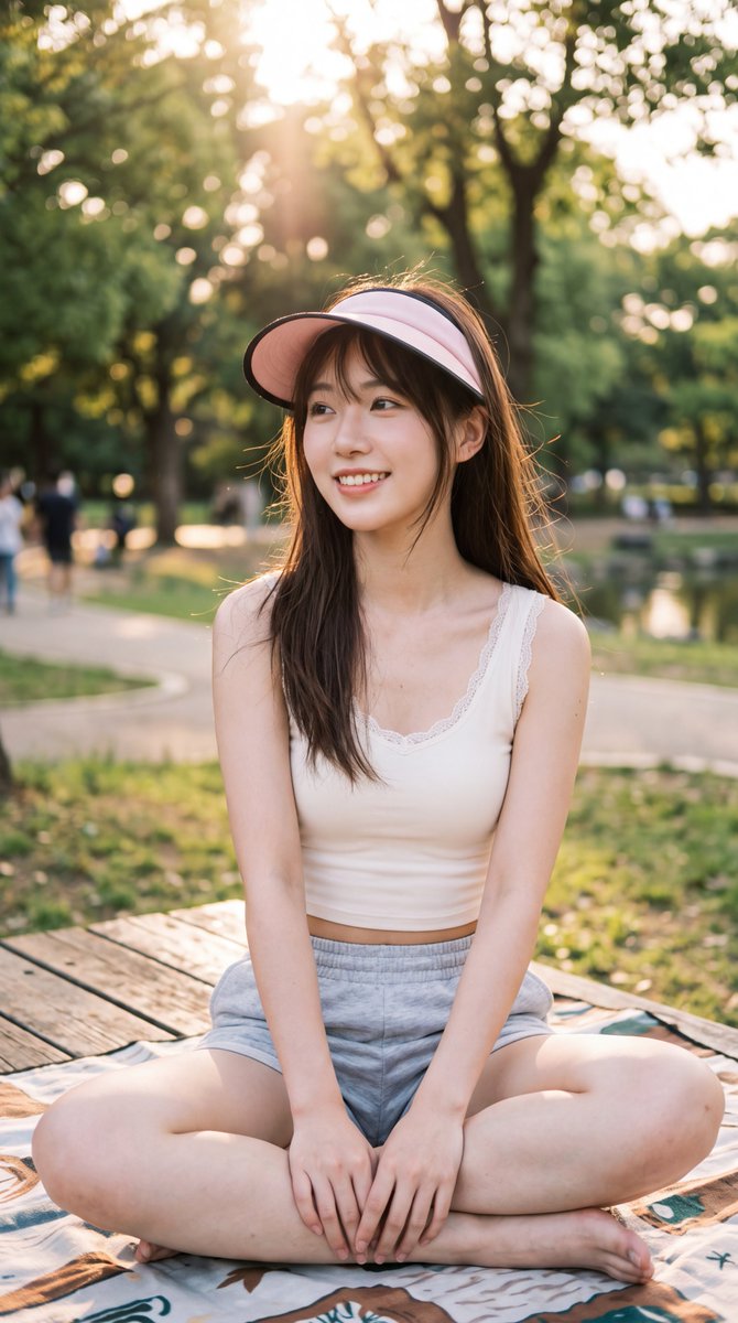 [Nano Banana 2 提示词] | ar 9:16 4K 创建于 @TopviewAIhq @topviewaijp #Topview 阳光野餐 一位美丽的东亚年轻女性,二十岁出头,皮...
