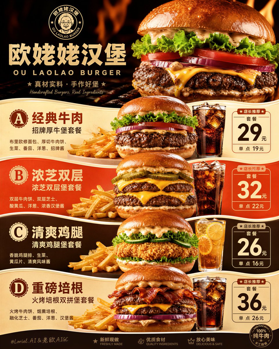 智能手机界面，应用程序界面，廉价传单布局，低细节汉堡，伪造塑料奶酪，无聊薯条，扁平可乐，无法辨认的排版，粗劣字体，杂乱构图，组合层次薄弱，油腻模糊，随机餐厅道具，泥泞灯光，过度黑色斑块