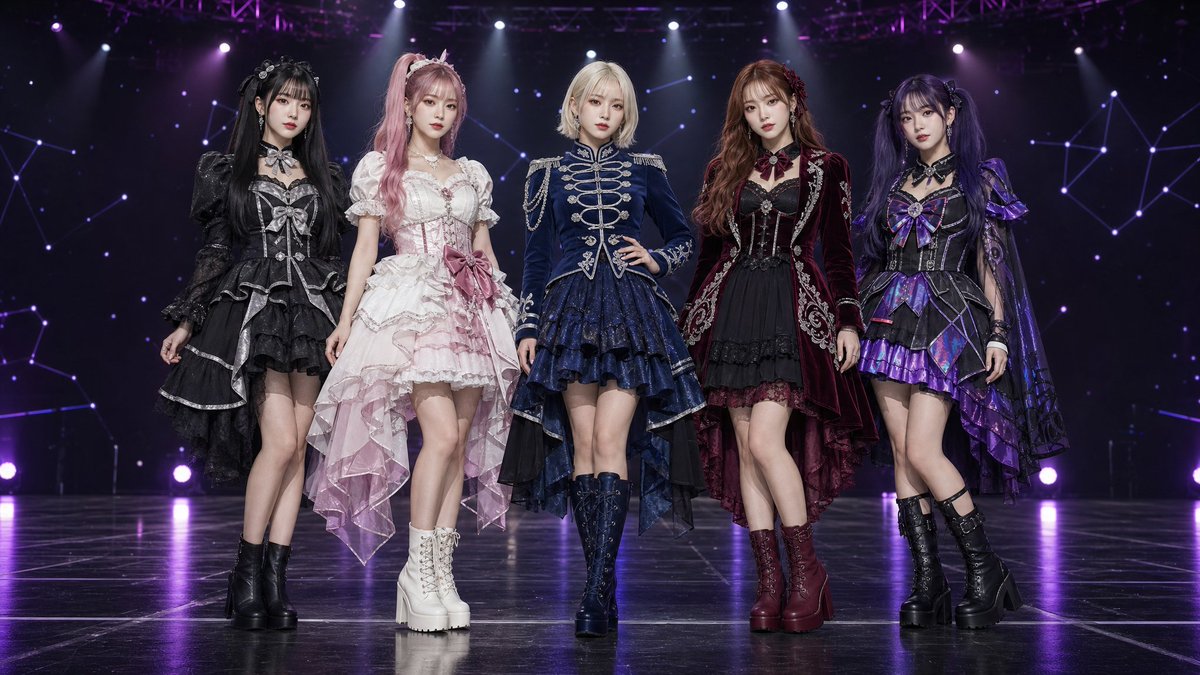 标题：VELVET NOVA — 第一部分：登场 格式 时长严格 7 秒，16:9 宽银幕，超写实高端 K-pop 体育馆演唱会影片，搭配原生同...
