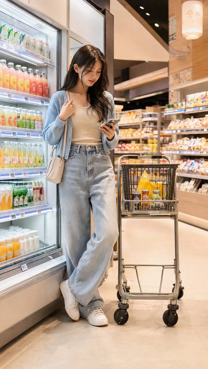 Create an ultra-photorealistic vertical 9:16 lifestyle photograph of a beautiful young adult Sou...
