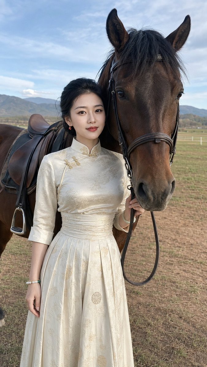 骏马美女🐎 GPT- image 2 prompt 👇 Create a photorealistic 9:16 vertical equest...