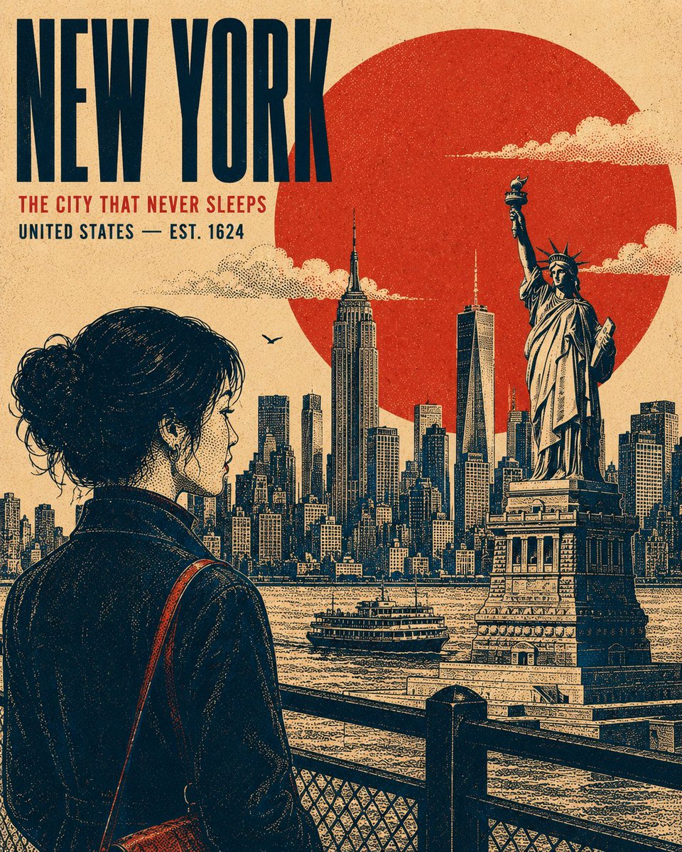 创建一幅高端的 4:5 竖版复古丝网印刷海报插画，主体围绕 [SUBJECT / LANDMARK / CITY / ERA]（主题 / 地标...