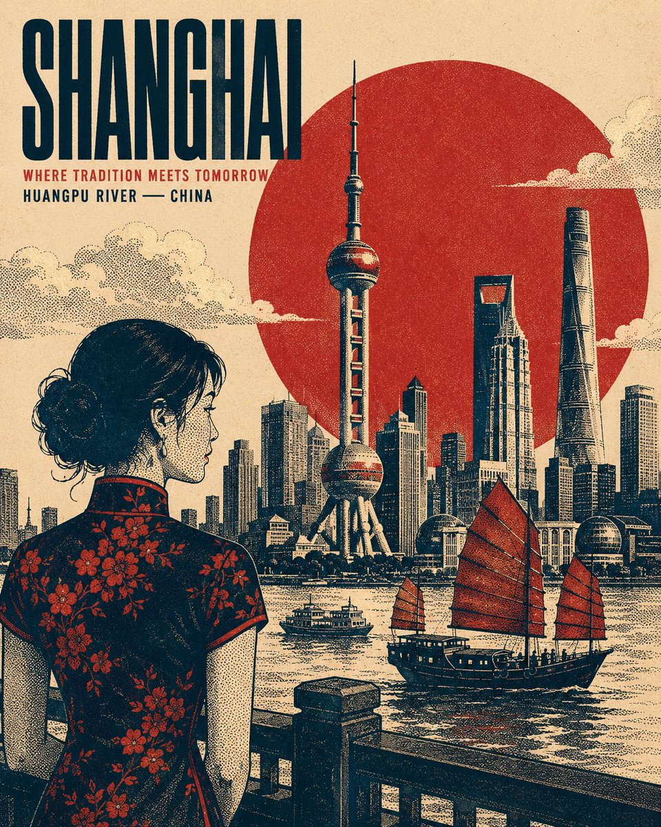 创建一幅高端的 4:5 竖版复古丝网印刷海报插画，主体围绕 [SUBJECT / LANDMARK / CITY / ERA]（主题 / 地标 / 城市 / 时代）展开。整体构图应呈现精致的复...