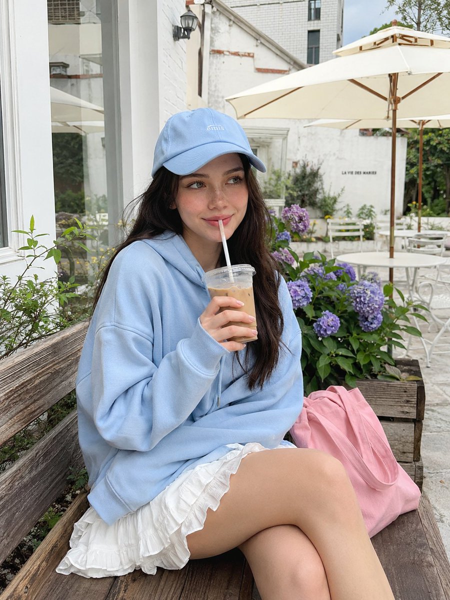 GPT Image 2 on ChatGPT 提示词； 一位明显已成年的年轻女性，拥有白皙的肌肤、浅绿榛色眼睛、淡雅自然的妆容、柔和放松的微笑，...