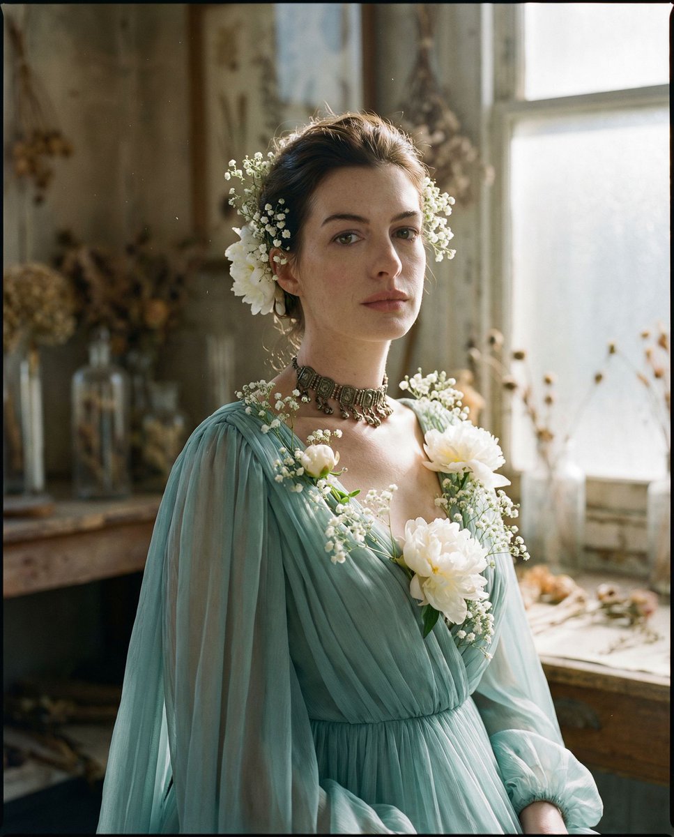 女性, The Protagonist, Adult, ethereal presence, Neutral expression, soft gaze, natural skin textu...
