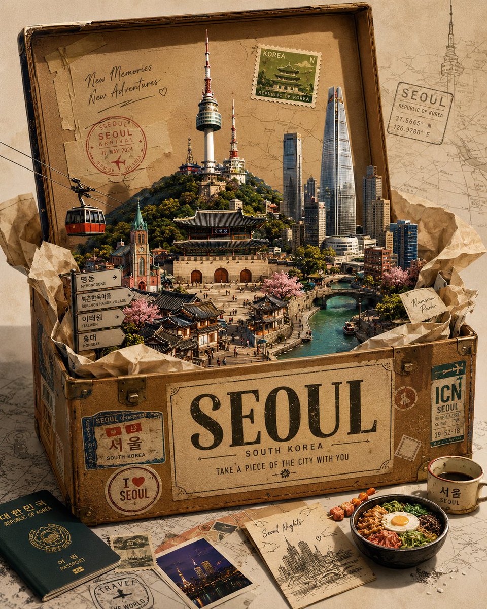 创建一个优质的4:5竖版艺术旅行海报，用于[CITY]，[COUNTRY]，基于“UNPACKING THE CITY.”概念。 展示一个设计精...