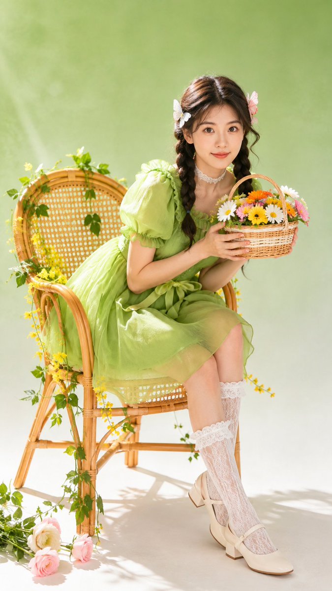 使用 GPT Image 2 创作。只需上传一张本人的肖像照片，即可生成这种柔和、自然、如童话般的照片，同时保留你自己的身份特征。 服装、场景、...
