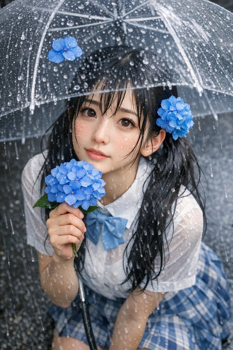 [GPT Image 1.5 Prompt] ar 2:3 High 一张高角度特写肖像照：一位可爱的年轻东亚女性，皮肤白皙，有着一双大大的、富于表现力的棕色眼睛，微微仰头望向镜头，神情柔和中...