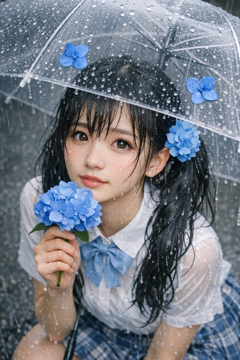 [GPT Image 1.5 Prompt] ar 2:3 High 一张高角度特写肖像照：一位可爱的年轻东亚女性，皮肤白皙，有着一双大大的、富于表现力的棕色眼睛，微微仰头望向镜头，神情柔和中...